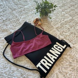 NWOT Grape Sparkle Mica Bikini Top